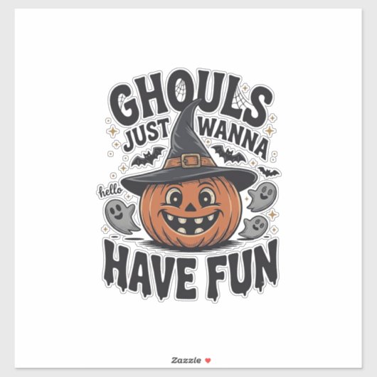 Spookgeesten Willen Gewoon Pret Hebben Halloween P Sticker (Vel)