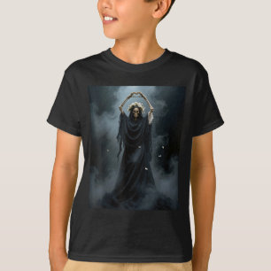 Spookhart handen moederdag bloemenschedel bloemen t-shirt