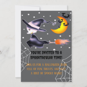 Spookheks vliegt Halloween Night Kaart
