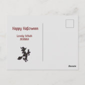 Spookheksen Halloweenfeest Briefkaart (Achterkant)