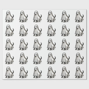 Spookhond in verkleedkostuum – Halloween-inktstijl Cadeaupapier