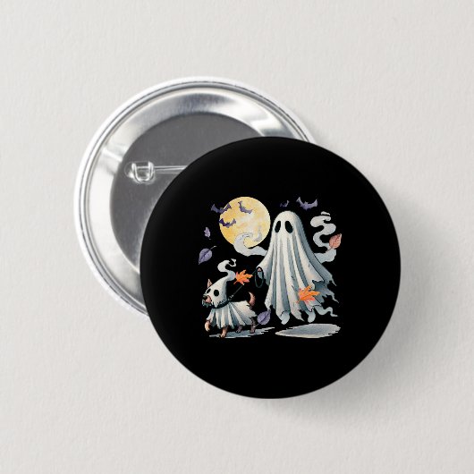 spookhond ronde button 5,7 cm (Voorkant /achterkant)
