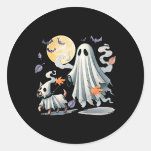 spookhond ronde sticker