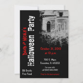 spookhouse halloween uitnodiging (Voorkant)