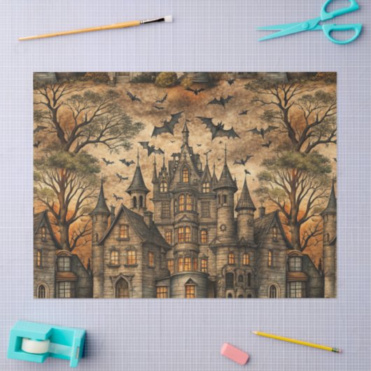  spookhuis (2) tissuepapier (Craft)