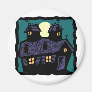 Spookhuis bij Nacht Magneet