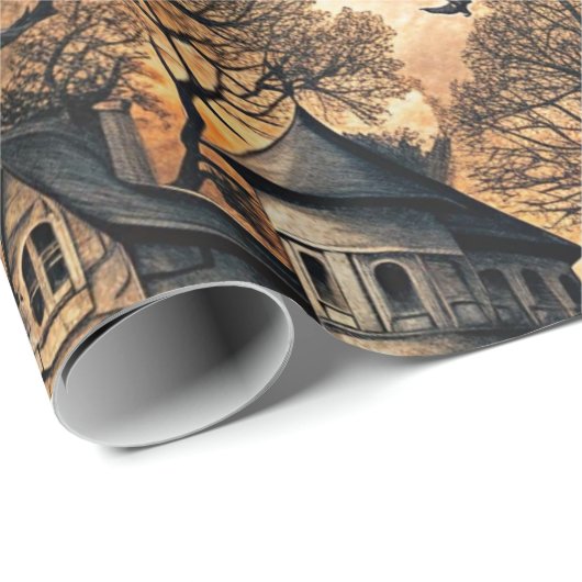  spookhuis cadeaupapier (Rol Hoek)