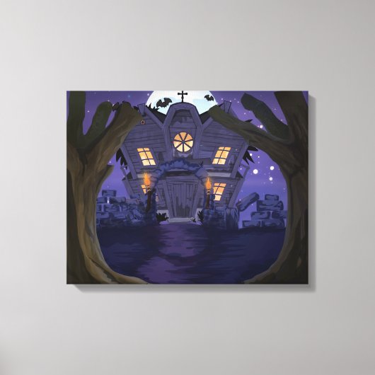 spookhuis canvas afdruk (Voorkant)