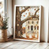  spookhuis dat grillige geesten schildert poster