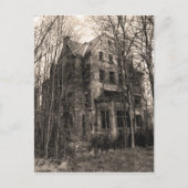  spookhuis echte foto Halloween Briefkaart (Voorkant)