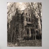  spookhuis echte foto Halloween Decor Poster (Voorkant)