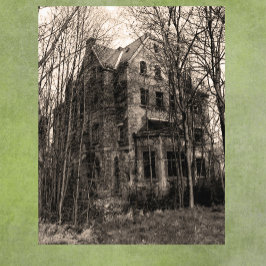 spookhuis echte foto Halloween Decor Poster