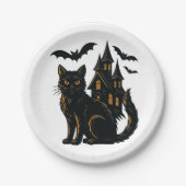 Spookhuis en kat Papier Bord (Voorkant)