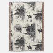 spookhuis en toile patroon (2) deken (Voorkant Verticaal)