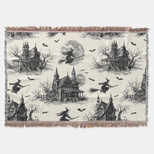 spookhuis en toile patroon (2) deken (Voorkant)