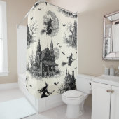  spookhuis en toile patroon (2) douchegordijn (In situ)