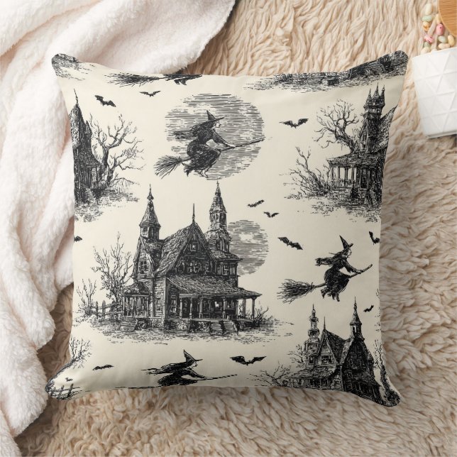  spookhuis en toile patroon (2) kussen (Deken)