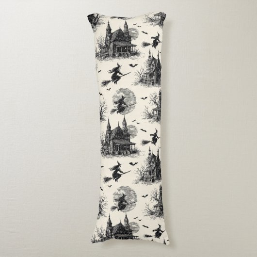  spookhuis en toile patroon (2) lichaamskussen (Voorkant Verticaal)