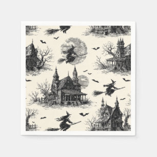 spookhuis en toile patroon (2) servet