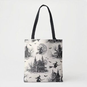 spookhuis en toile patroon (2) tote bag