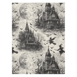 spookhuis en toile-patroon voor heksen tafelkleed