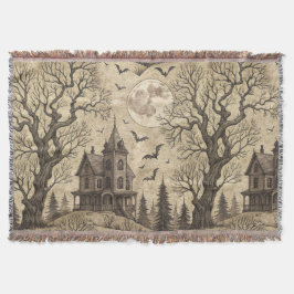 spookhuis en volle maan deken