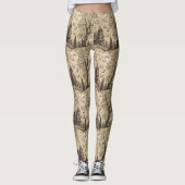  spookhuis en volle maan leggings (Voorkant)