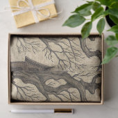  spookhuis en volle maan tissuepapier (Geschenk)