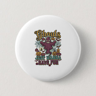 Spookhuis Feestelijke Halloween Pompoenen Heks Maa Ronde Button 5,7 Cm