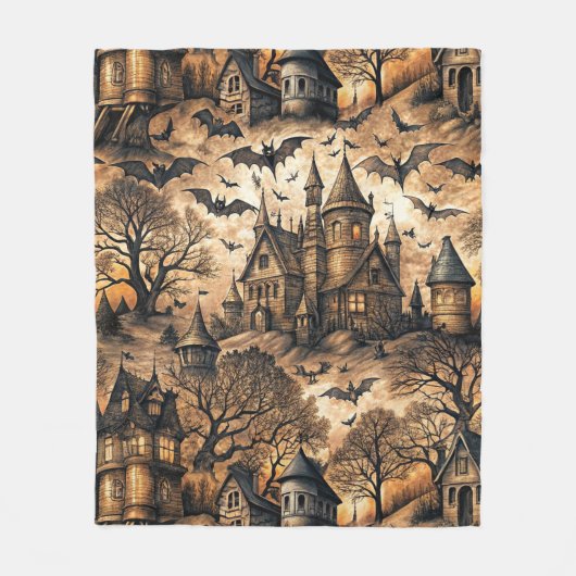  spookhuis fleece deken (Voorkant)