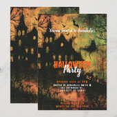 Spookhuis geesten enge Halloween partij Kaart (Voorkant / Achterkant)