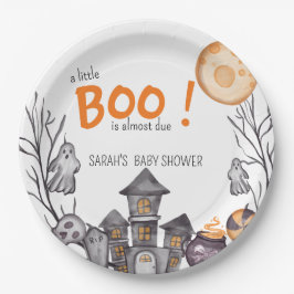 Spookhuis Halloween Baby shower Herfst Thema Papieren Bordje