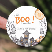 Spookhuis Halloween Baby shower Herfst Thema Ronde Sticker