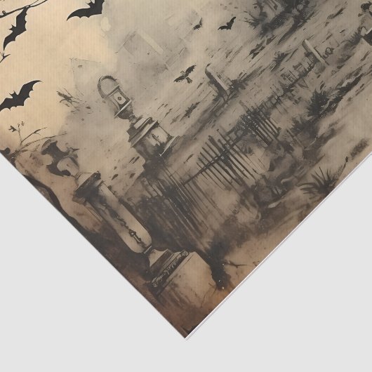 spookhuis Halloween Decoupage Tissuepapier (Detail)