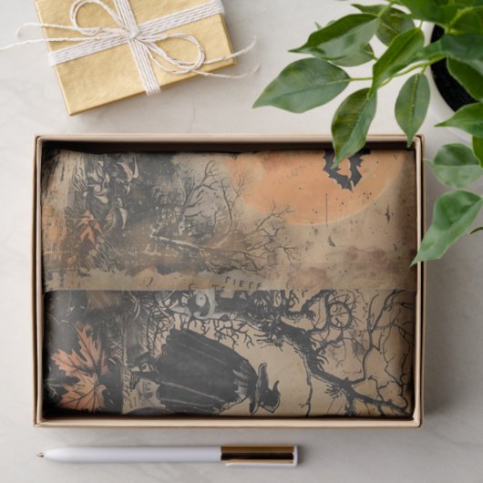 Spookhuis  Halloween Decoupage Tissuepapier (Geschenk)