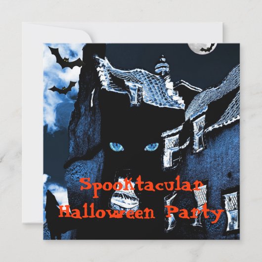 Spookhuis Halloween feest Kaart (Voorkant)