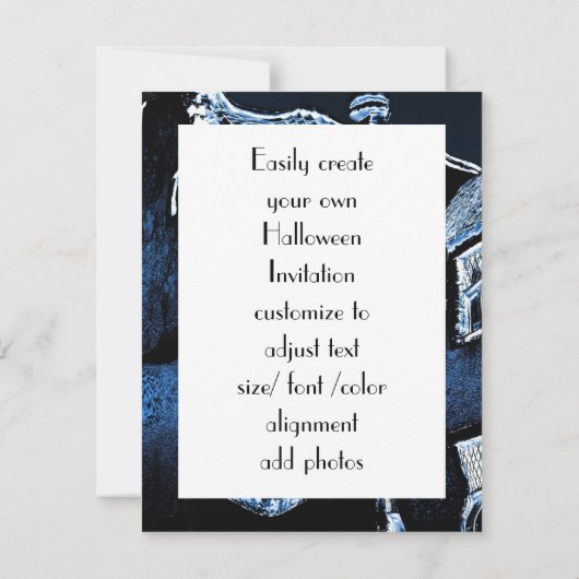 Spookhuis Halloween feest Kaart (Achterkant)