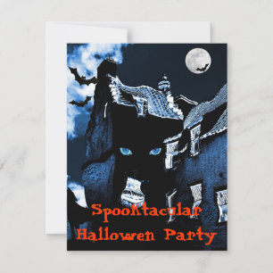 Spookhuis Halloween feest Kaart