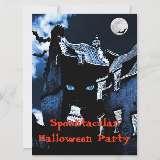 Spookhuis Halloween feest Kaart (Voorkant)