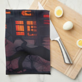 Spookhuis Halloween Keukendoek Theedoek (Quarter Fold)