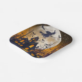 Spookhuis Halloween Papieren Bordje (Gebogen)