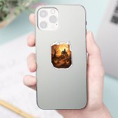 Spookhuis Halloween Sticker (Telefoon)