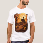 Spookhuis Halloween T-shirt (Voorkant)