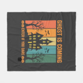 Spookhuis Halloween Vectorontwerp Fleece Deken (Voorkant (Horizontaal))
