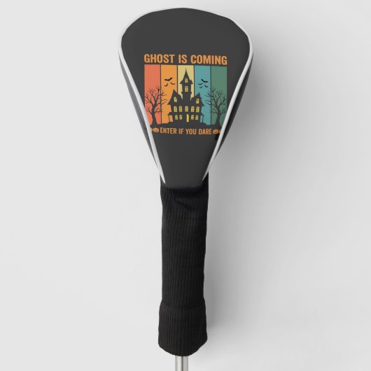 Spookhuis Halloween Vectorontwerp Golfheadcover (Voorkant)