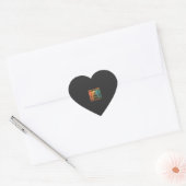 Spookhuis Halloween Vectorontwerp Hart Sticker (Envelop)