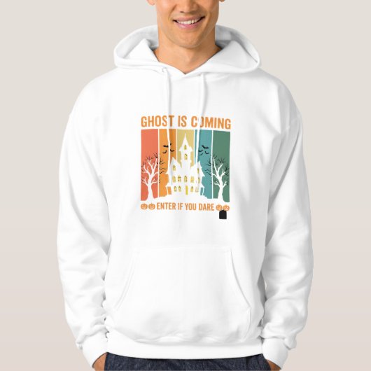Spookhuis Halloween Vectorontwerp Hoodie (Voorkant)