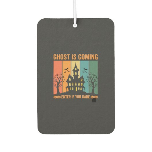 Spookhuis Halloween Vectorontwerp Luchtverfrisser (Voorkant)