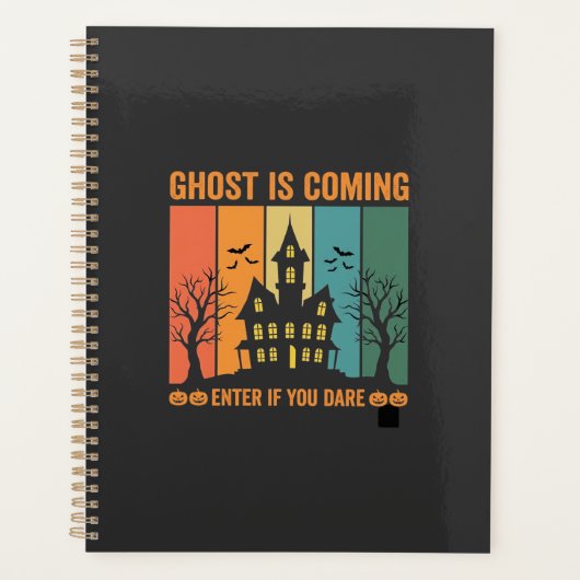 Spookhuis Halloween Vectorontwerp Planner (Voorkant)