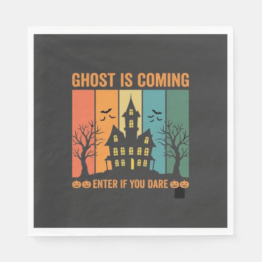 Spookhuis Halloween Vectorontwerp Servet (Voorkant)